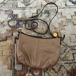 Coach Leather Crossbody Bag in Champagne/Tan